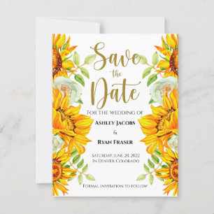 Sunflower save the date