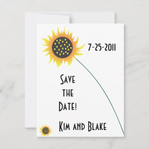 Sunflower Save the Date Announcement