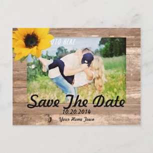 Sunflower Save The Date Announcement Postcard