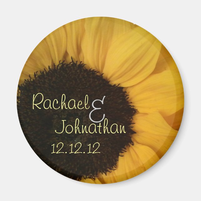 Sunflower Save The Date Magnet (Front)