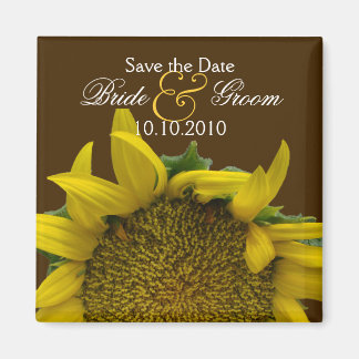 Sunflower Save-The-Date Magnet