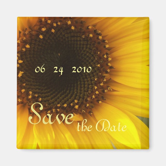 Sunflower Save the Date Magnet (Front)