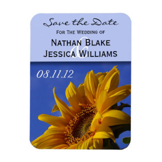 Sunflower Save the Date Magnet