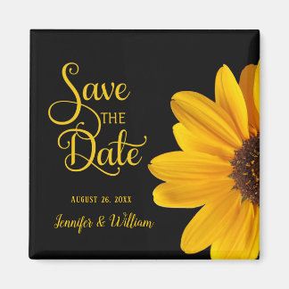 Sunflower - Save the Date Magnet