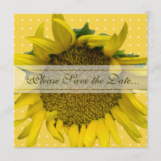 Sunflower Save The Date with dots