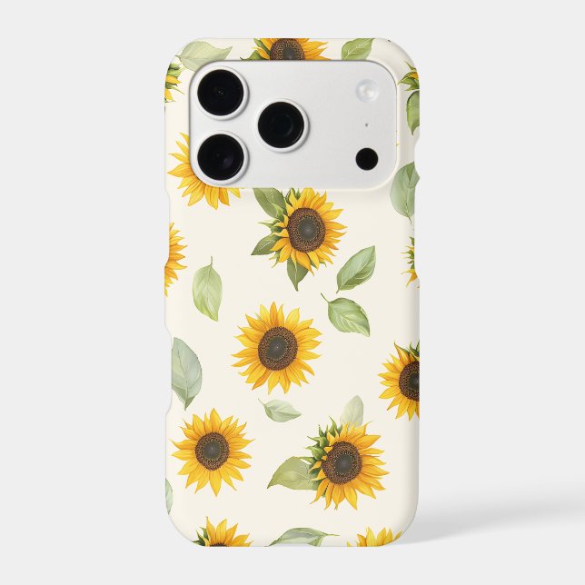 Sunflower Scatter Pattern iPhone Case (Back)