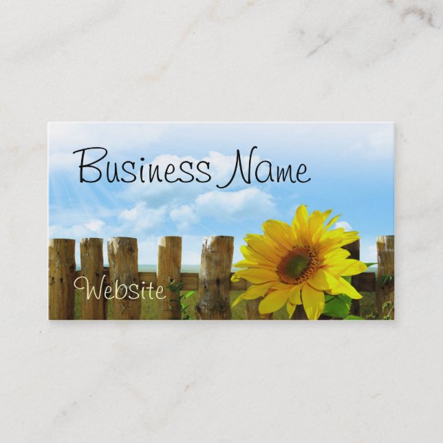 Sunflower Scene Business Card (Front)