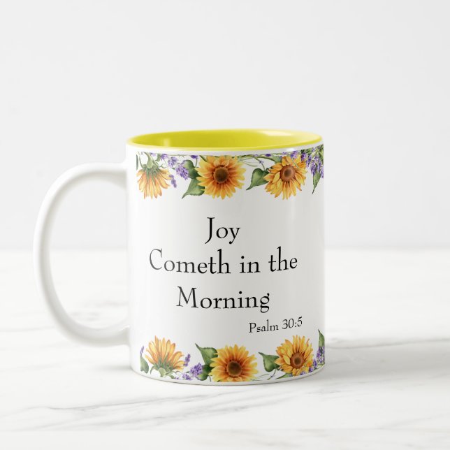 Sunflower Scripture Mug (Left)