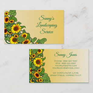 Sunflower Scroll Business Card