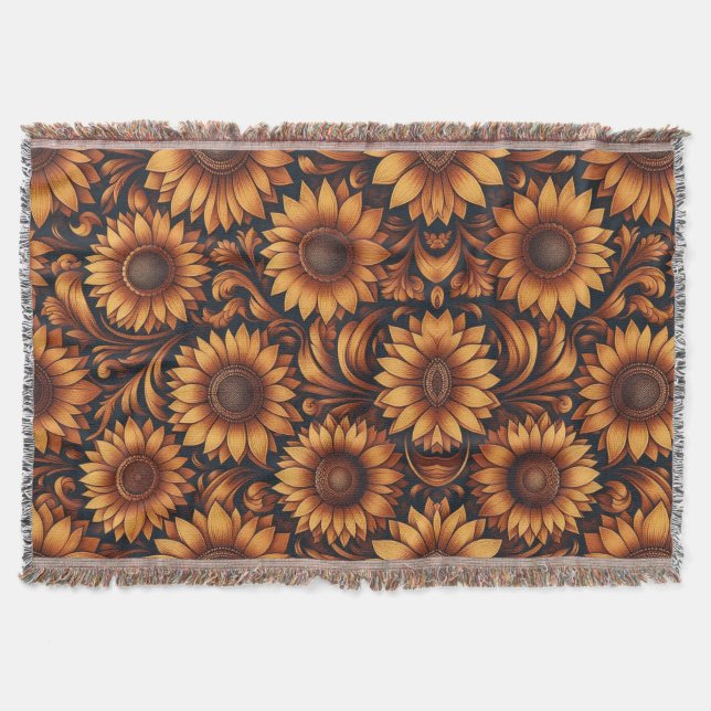 Sunflower Season Throw Blanket (Front)