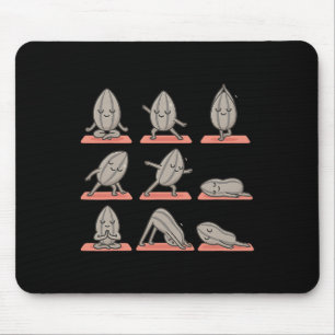 Sunflower Seed Doing Yoga Vegan Kawaii Zen  Mouse Mat
