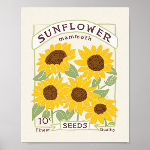 Sunflower Seed Packet Poster