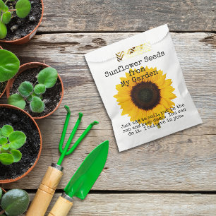 Sunflower Seed Saving Paper Garden Favour Bags
