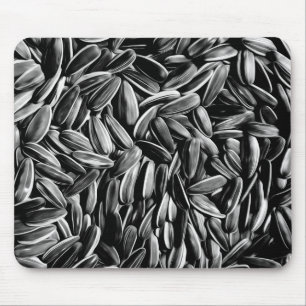 Sunflower Seeds - Black and White Photograph Mouse Mat