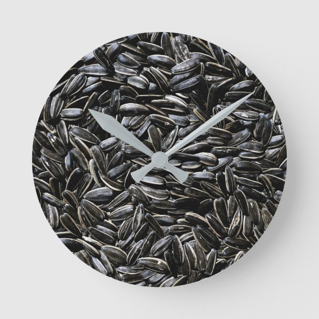Sunflower Seeds Cool Fun Round Clock (Front)