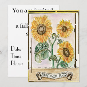 Sunflower Seeds invitation / announcement