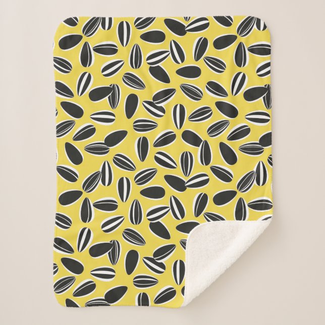 Sunflower Seeds Sherpa Blanket (Front)