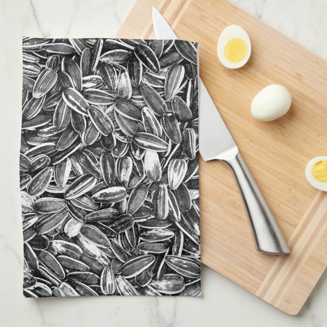 Sunflower Seeds Tea Towel (Quarter Fold)