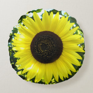 Sunflower Sensation Round Pillow