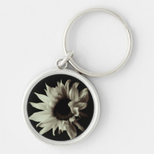Sunflower - Sepia Fine Art Photograph Unique Cool Key Ring