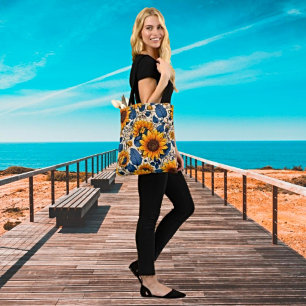 Sunflower Serenade - Vibrant Floral  Tote Bag