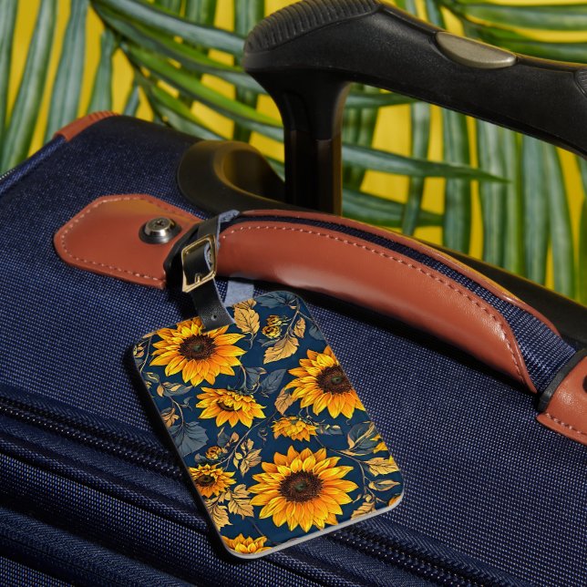 Sunflower Serenity Luggage Tag (Front Insitu 1)