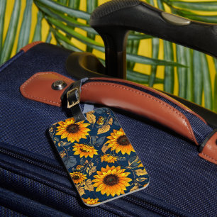 Sunflower Serenity: Your Journey, Your Way Luggage Tag