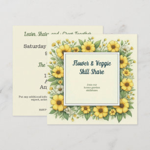 Sunflower Session Skillshare Invitation