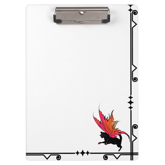 Sunflower Shadow Fairy and Cosmic Cat Clipboard (Front)