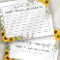 Sunflower Share a Memory Funeral Attendance Card