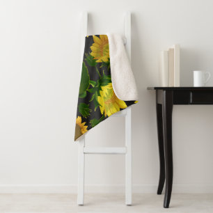 Sunflower Sherpa Blanket