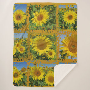 sunflower,Sherpa Blankets, craft, holiday, elegant Sherpa Blanket
