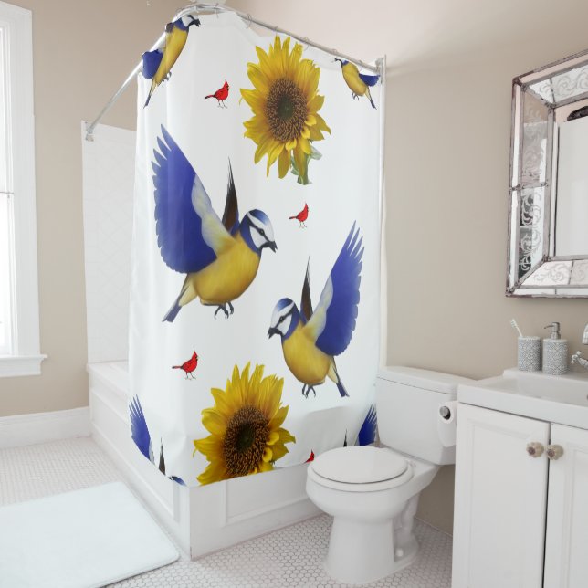 Sunflower shower curtain (In Situ)