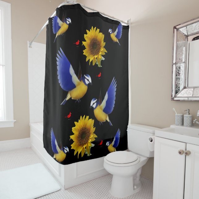 Sunflower shower curtain (In Situ)