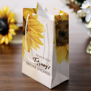 Sunflower shower favour gift bag
