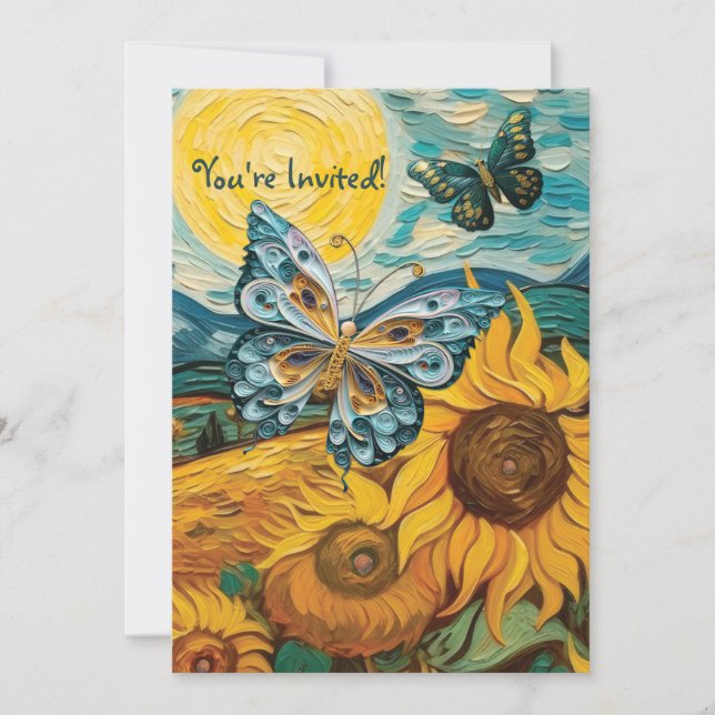 Sunflower Shower Party Theme Invitation (Front)