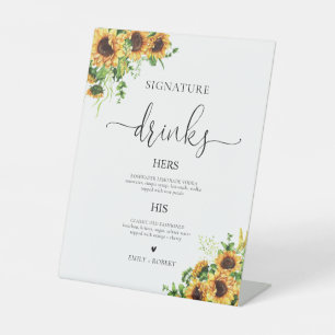 Sunflower Signature Drinks Sign