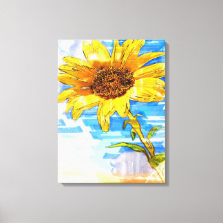 Sunflower Single Marker- Cute Sunflower Lover Gift Canvas Print