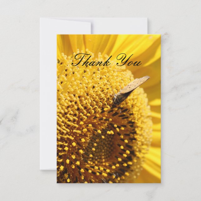 Sunflower Skipper Thank You Card (Front)