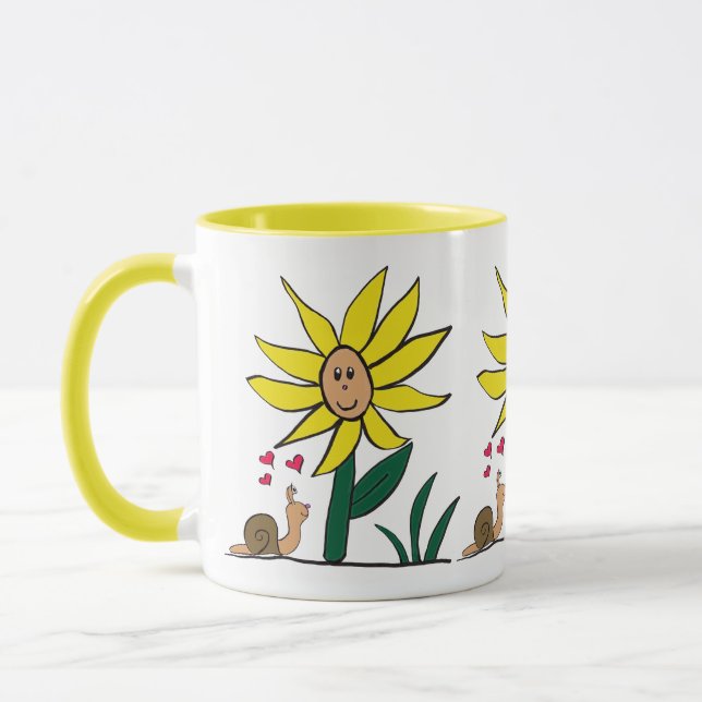 "Sunflower Snail Little Friends" Mug (Left)
