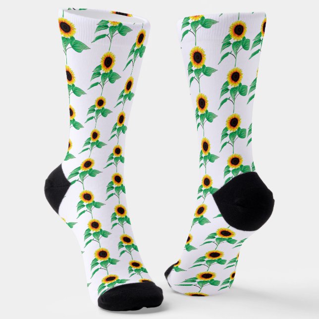 Sunflower Socks - Choose Colour (Angled)