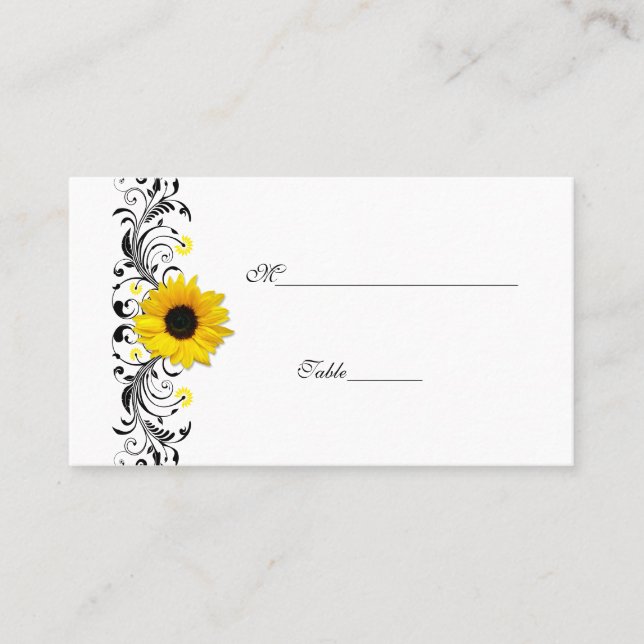 Sunflower Special Occasion Place Card (Front)