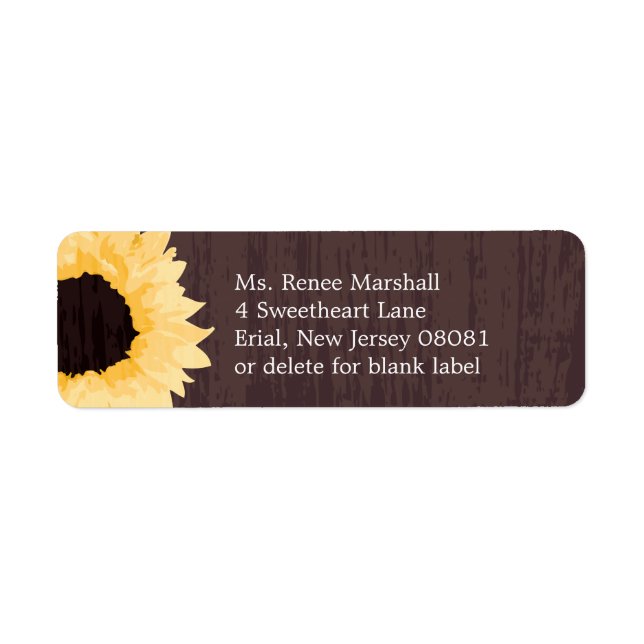 Sunflower Splendour | Return Address (Front)