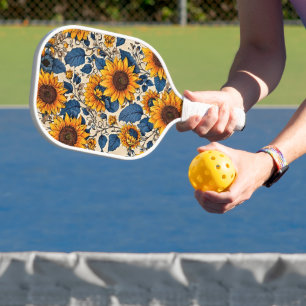 Sunflower Splendour: Vibrant Floral Artwork Pickleball Paddle