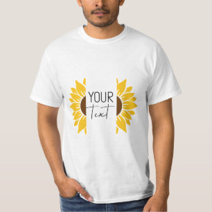 Sunflower Split Yellow Artwork T-Shirt