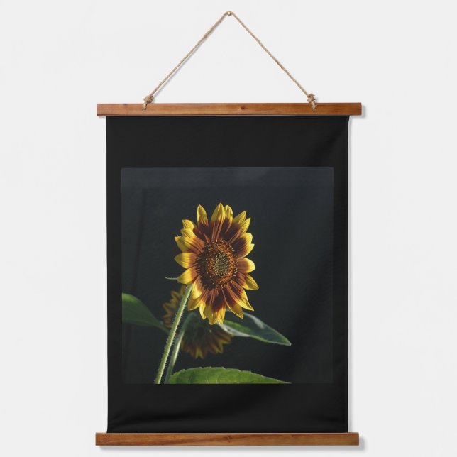 Sunflower Spotlight Wood Topped Wall Tapestry (Front)
