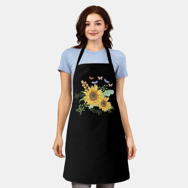 sunflower spring apron (Worn)