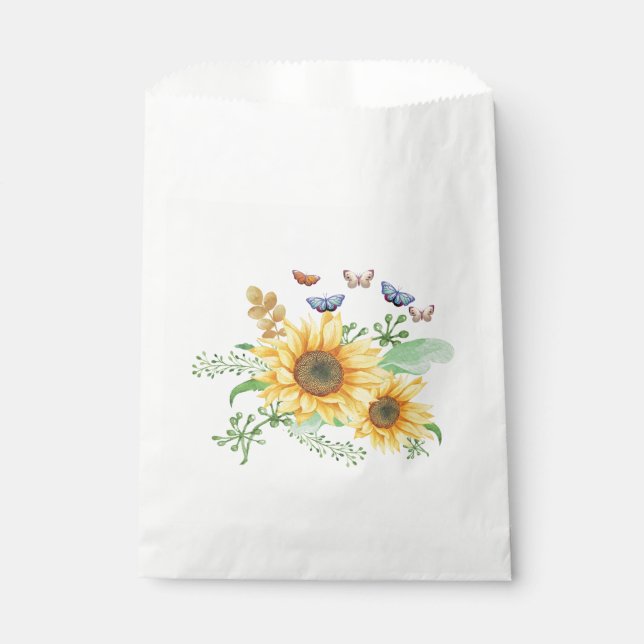 sunflower spring favour bags (Front)