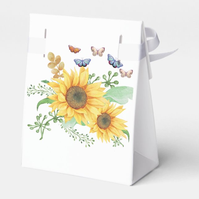 sunflower spring favour box (Back Side)
