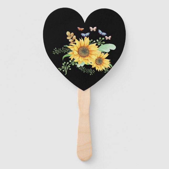 sunflower spring hand fan (Front)